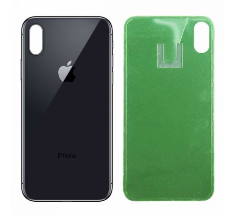 Apple iPhone XS - Zadní sklo housingu - černé
