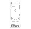 Hydrogel - matná zadní ochranná fólie (full cover) - iPhone 12 Pro - typ výřezu 1