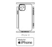 Hydrogel - matná zadní ochranná fólie (full cover) - iPhone 12 - typ výřezu 6