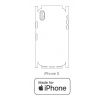 Hydrogel - matná zadní ochranná fólie (full cover) - iPhone X - typ výřezu 2