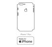 Hydrogel - matná zadní ochranná fólie (full cover) - iPhone 7 Plus - typ výřezu 3