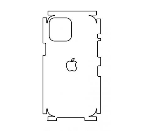 Hydrogel - zadní ochranná fólie (full cover) - iPhone 12 Pro Max, typ výřezu 9