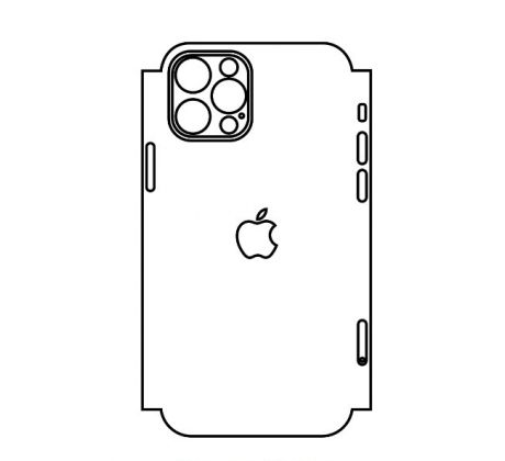 Hydrogel - zadní ochranná fólie (full cover) - iPhone 12 Pro - typ výřezu 3