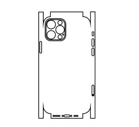 Hydrogel - zadní ochranná fólie (full cover) - iPhone 12 Pro - typ výřezu 9