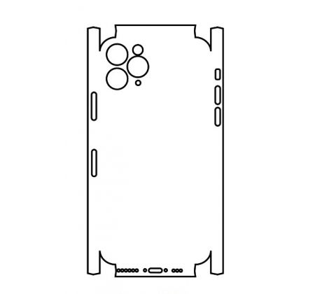 Hydrogel - matná zadní ochranná fólie (full cover) - iPhone 11 Pro - typ výřezu 3