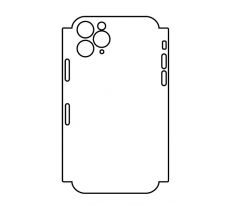 Hydrogel - matná zadní ochranná fólie (full cover) - iPhone 11 Pro - typ výřezu 7