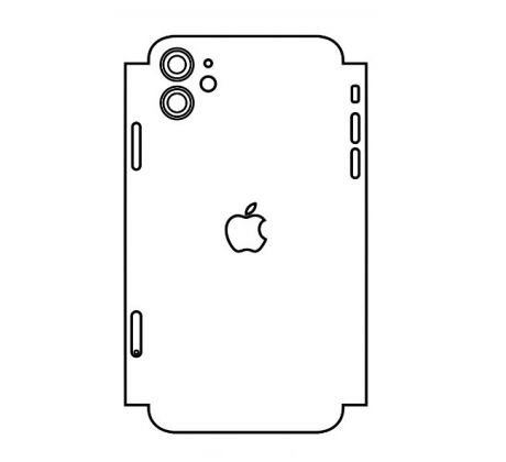 Hydrogel - zadní ochranná fólie (full cover) - iPhone 11 - typ výřezu 3