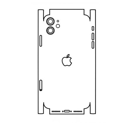 Hydrogel - zadní ochranná fólie (full cover) - iPhone 11 - typ výřezu 7