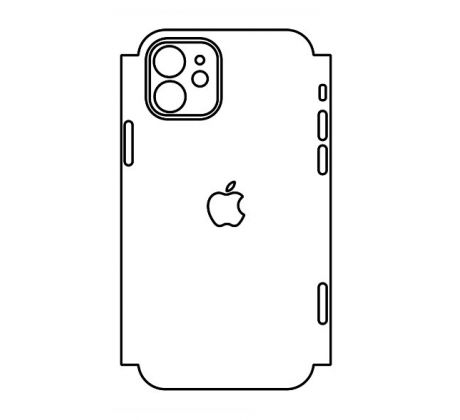 Hydrogel - matná zadní ochranná fólie (full cover) - iPhone 12 - typ výřezu 7