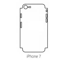 Hydrogel - matná zadní ochranná fólie (full cover) - iPhone 7 - typ výřezu 1