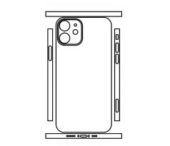 Hydrogel - zadní ochranná fólie (full cover) - iPhone 12 - typ výřezu 4