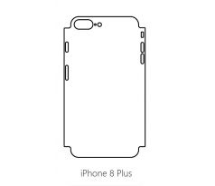 Hydrogel - zadní ochranná fólie (full cover) - iPhone 8 Plus - typ výřezu 1