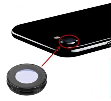 iPhone 7 - sklo zadní kamery s rámem