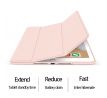 Trifold Smart Case - kryt se stojánkem pro iPad 9.7 2017/2018/iPad 5/Air/iPad 6/Air 2 - ružový + Ochranné tvrzené sklo s instalačním rámečkem   