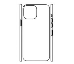 Hydrogel - matná zadní ochranná fólie (full cover) - iPhone 13 mini, typ výřezu 1  