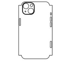 Hydrogel - zadní ochranná fólie (full cover) - iPhone 13, typ výřezu 3