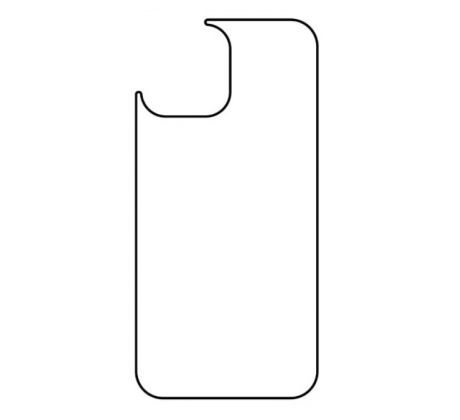 Hydrogel - matná zadní ochranná fólie - iPhone 13 Pro Max - typ výřezu 3