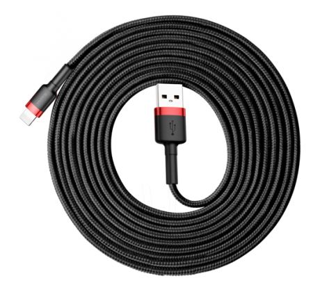 3m USB dátový kabel Baseus nylon cord USB / Lightning QC3.0 2A 3M (CALKLF-R91)