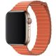 Koženkový řemínek Leather Loop pro Apple Watch (42/44/45mm) Sunset Orange