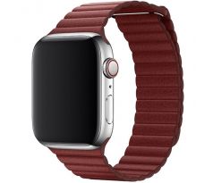 Koženkový řemínek Leather Loop pro Apple Watch (42/44/45mm) Red