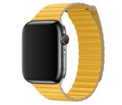 Koženkový řemínek Leather Loop pro Apple Watch (42/44/45mm) Meyer Lemon