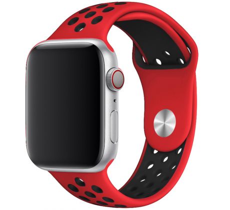 Řemínek pro Apple Watch (38/40/41mm) Sport, red-black (velikost L)