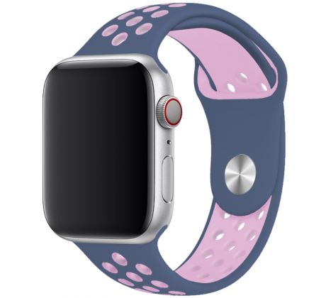 Řemínek pro Apple Watch (38/40/41mm) Sport, sea blue-light pink (velikost L)