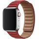 Koženkový řemínek Leather Link pro Apple Watch (38/40/41mm) Dark Red