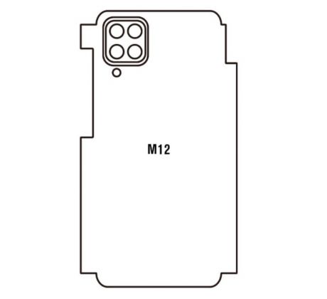 Hydrogel - zadní ochranná fólie - Samsung Galaxy M12, typ výřezu 2