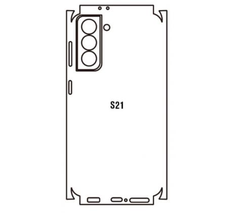 Hydrogel - zadní ochranná fólie - Samsung Galaxy S21 5G, typ výřezu 3