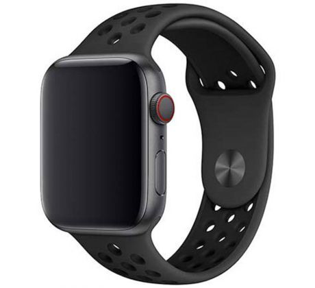 Řemínek pro Apple Watch (42/44/45mm) Sport, black-black (velikost S)