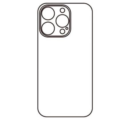 Hydrogel - matná zadní ochranná fólie - iPhone 14 Pro Max - typ výřezu 2