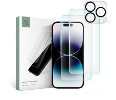 3PACK OCHRANNÝCH SKEL TECH-PROTECT SUPREME SET iPhone 14 Pro Max CLEAR