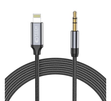 KABEL TECH-PROTECT ULTRABOOST LIGHTNING TO AUX MINI JACK 3.5MM CABLE 100CM BLACK