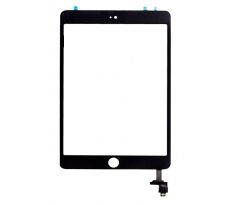 Apple iPad Mini 3 - dotyková plocha, sklo (digitizér) s IC konektorem - černý (bez home buttonu) 