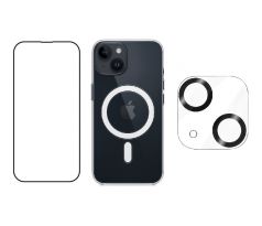 3PACK - Hydrogel + Crystal Air kryt s MagSafe + ochranné sklíčko kamery pro iPhone 14