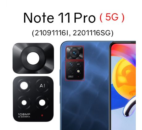 Náhradní sklo zadní kamery - Xiaomi Redmi Note 11 Pro 5G 