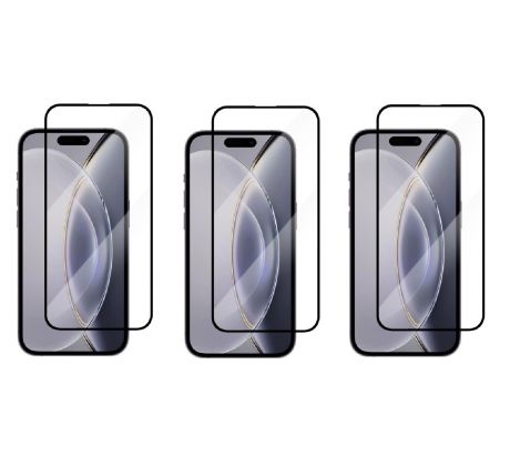 2+1 ZDARMA! 3PACK 3D Ochranné tvrzené sklo - Apple iPhone 15 Plus