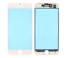  Oleofobní náhradní bílé přední sklo s rámem na iPhone 8