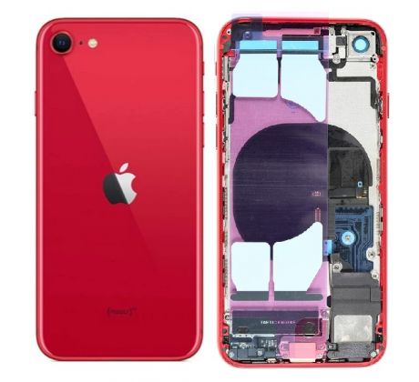 Apple iPhone SE 2020/2022 - Zadní housing - červený s předinstalovanými díly