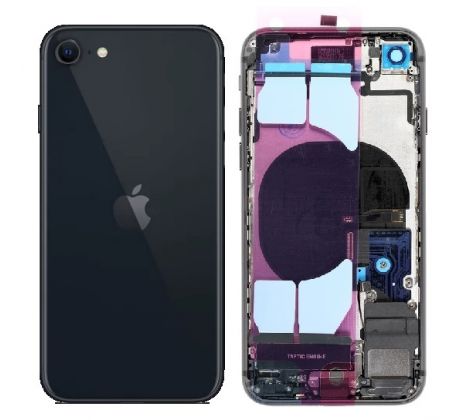 Apple iPhone SE 2020/2022 - Zadní housing - černý s předinstalovanými díly