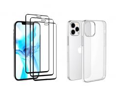 4PACK - 3x ochranné tvrzené sklo + průsvitný kryt - iPhone 11 Pro Max