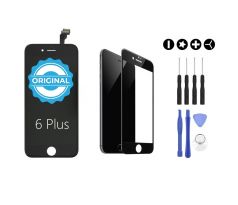 MULTIPACK - ORIGNAL Černý LCD displej pro iPhone 6 Plus + 3D ochranné sklo + sada nářadí