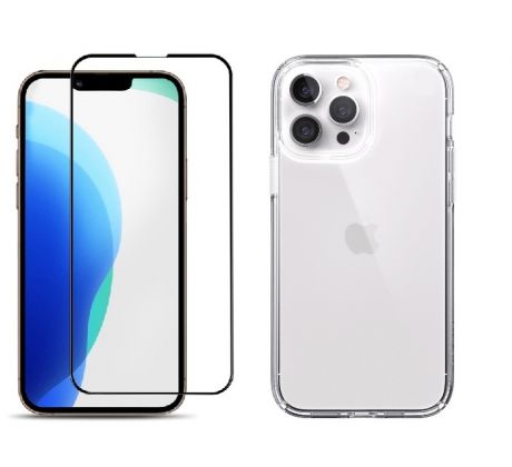 2PACK - 3D ochranné sklo + transparentní kryt pro iPhone 13 Pro Max