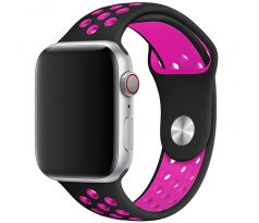 Řemínek pro Apple Watch (42/44/45mm) Sport, black-pink (velikost L)