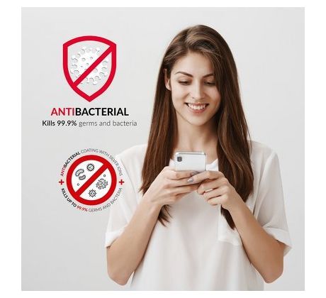 Forcell AntiBacterial kryt pro iPhone 12/12 Pro - transparentní