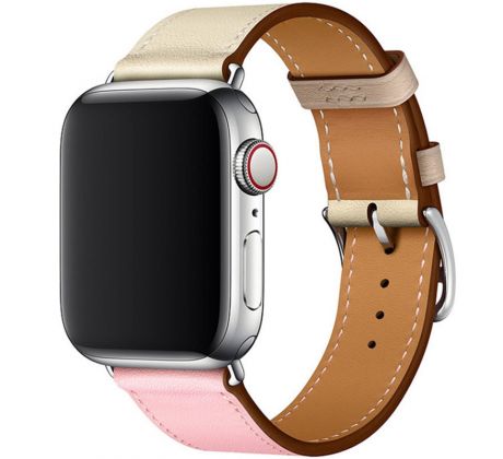 Kožený řemínek pro Apple Watch (42/44/45mm) Rose Sakura Craie