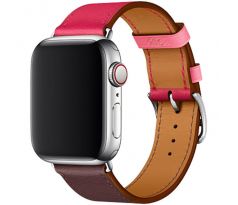 Kožený řemínek pro Apple Watch (38/40/41mm) Wine Red Rose