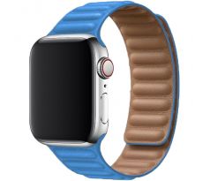 Koženkový řemínek Leather Link pro Apple Watch (42/44/45mm) Blue