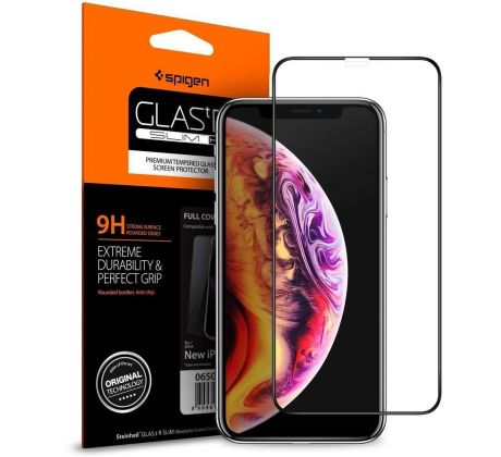 OCHRANNÉ TVRZENÉ SKLO SPIGEN GLASS FC iPhone X / XS / 11 Pro